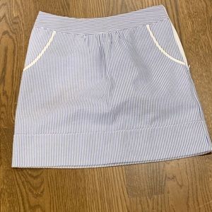 Seersucker mini skirt